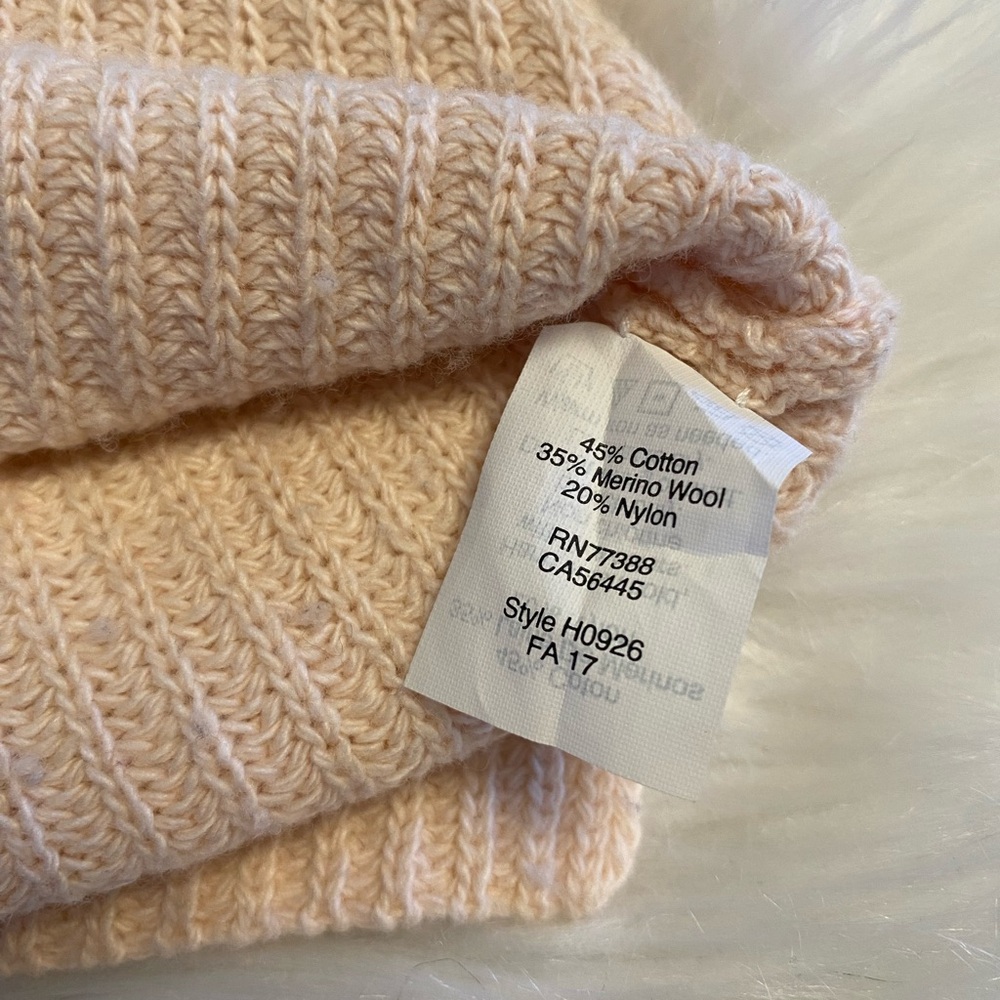 J.Crew Peach V-Neck Merino Wool Soft Relaxed Sweater Size S/M NWT - Picture 5 of 7